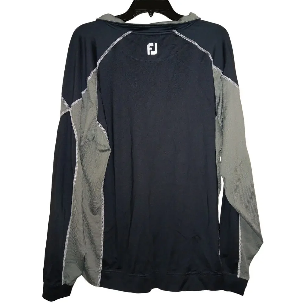 Footjoy Mixed Texture 1/2 zip pullover silver and gray Size L
